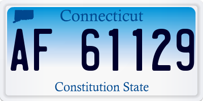 CT license plate AF61129