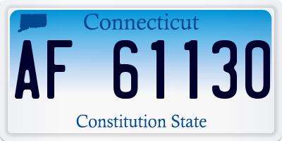 CT license plate AF61130