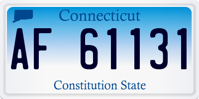 CT license plate AF61131