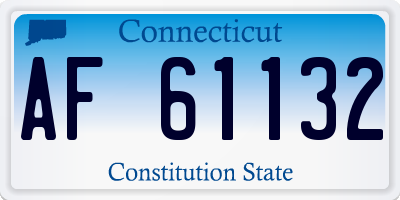 CT license plate AF61132