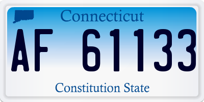 CT license plate AF61133