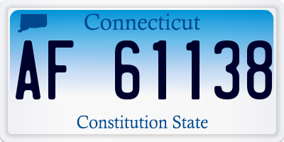 CT license plate AF61138