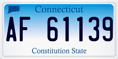 CT license plate AF61139