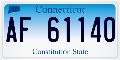 CT license plate AF61140