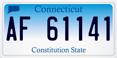 CT license plate AF61141