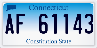 CT license plate AF61143
