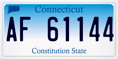 CT license plate AF61144