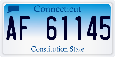CT license plate AF61145
