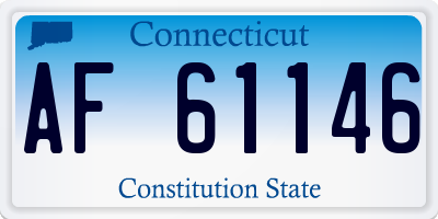 CT license plate AF61146