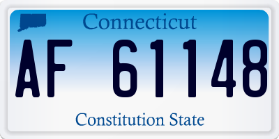 CT license plate AF61148