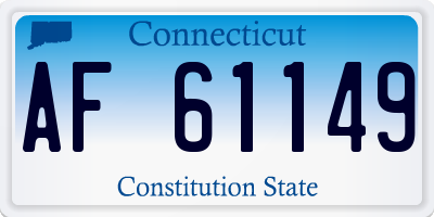 CT license plate AF61149