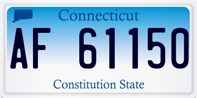 CT license plate AF61150