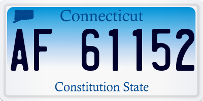 CT license plate AF61152