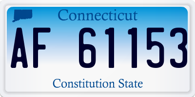 CT license plate AF61153