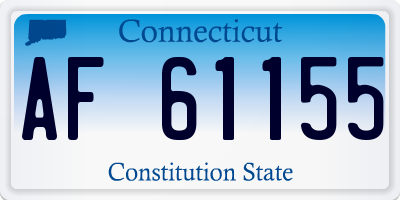 CT license plate AF61155
