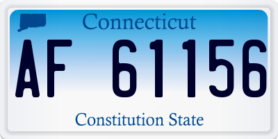 CT license plate AF61156