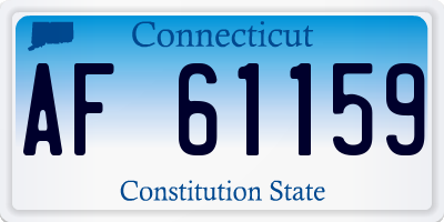 CT license plate AF61159