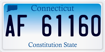 CT license plate AF61160