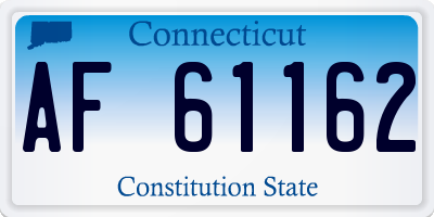 CT license plate AF61162