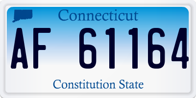 CT license plate AF61164