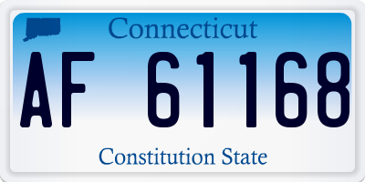 CT license plate AF61168