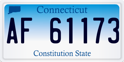 CT license plate AF61173