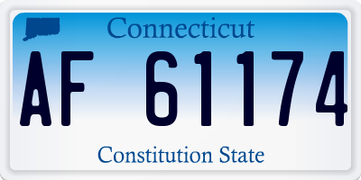CT license plate AF61174