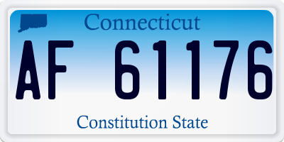 CT license plate AF61176