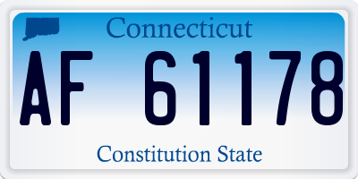 CT license plate AF61178