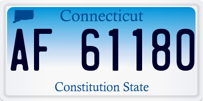 CT license plate AF61180