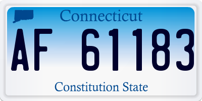 CT license plate AF61183