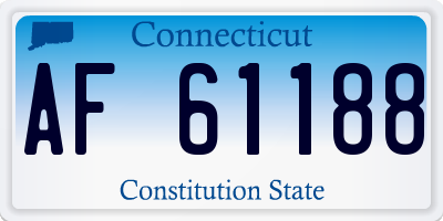 CT license plate AF61188