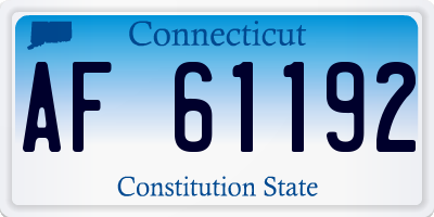 CT license plate AF61192