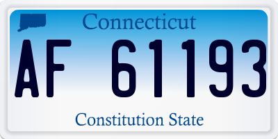 CT license plate AF61193
