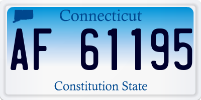 CT license plate AF61195