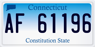 CT license plate AF61196