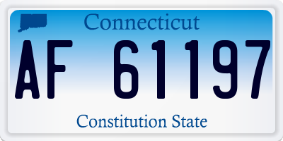 CT license plate AF61197
