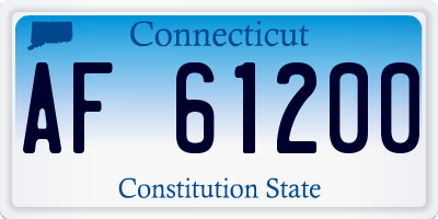 CT license plate AF61200