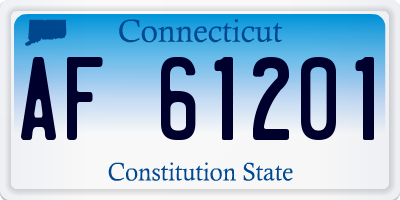 CT license plate AF61201