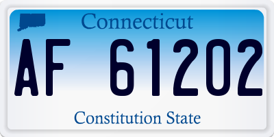 CT license plate AF61202