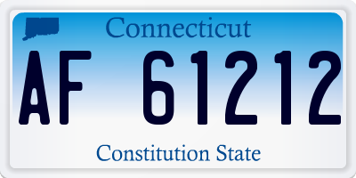 CT license plate AF61212
