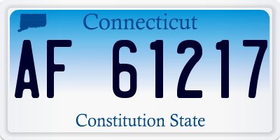 CT license plate AF61217