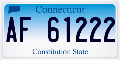 CT license plate AF61222