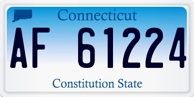 CT license plate AF61224