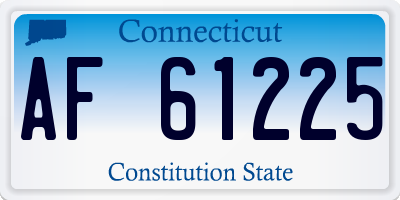 CT license plate AF61225
