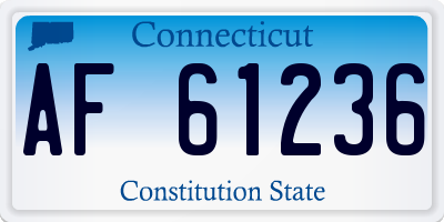 CT license plate AF61236