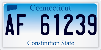CT license plate AF61239