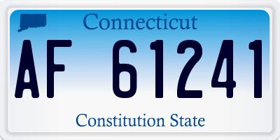 CT license plate AF61241