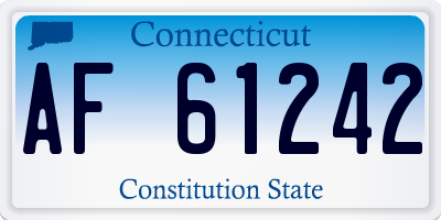 CT license plate AF61242