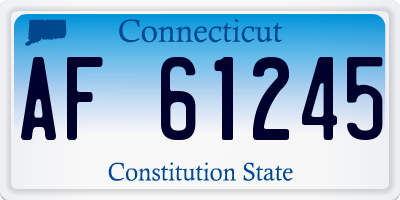 CT license plate AF61245